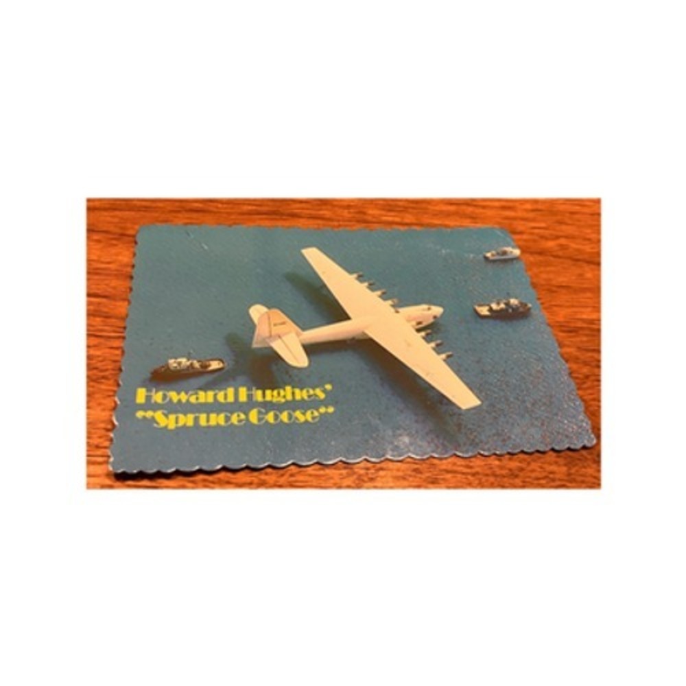 Vintage Howard Hughes Spruce‎ Goose Postcard Flying Boat RMS Queen Mary